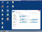 Windows 8 Desktop mit Netzlaufwerken, Lehrer können das für den Unterricht notwendige Betriebssystem verwenden