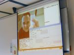 DI Klaus Knopper beim Workshop zum Thema "Wiimote Whiteboard - elektronische Tafel im Eigenbau"