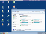 Windows 7 Desktop mit Netzlaufwerken, Lehrer können das für den Unterricht notwendige Betriebssystem verwenden
